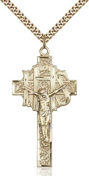 0100GF/24G <br/>Gold Filled Crucifix Pendant