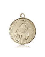 0101KT <br/>14kt Gold St. Francis of Assisi Medal