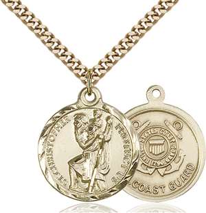 0192GF3/24G <br/>Gold Filled St. Christopher Pendant