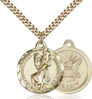 0192GF6/24G <br/>Gold Filled St. Christopher Pendant