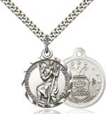 0192SS1/24S <br/>Sterling Silver St. Christopher Pendant