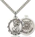0192SS3/24S <br/>Sterling Silver St. Christopher Pendant