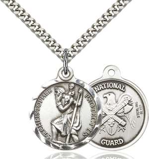 0192SS5/24S <br/>Sterling Silver St. Christopher Pendant