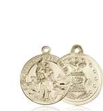0193KT1 <br/>14kt Gold St. Joan of Arc Medal