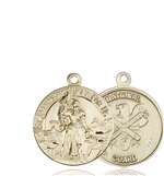 0193KT5 <br/>14kt Gold St. Joan of Arc Medal