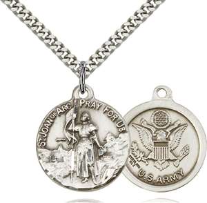 0193SS2/24S <br/>Sterling Silver St. Joan of Arc Pendant