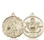 0201KT2 <br/>14kt Gold St. Michael Medal