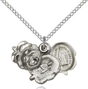 0202SS/18SS <br/>Sterling Silver Rosebud Pendant