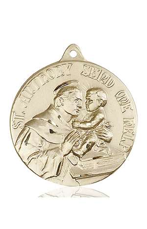 0203DKT <br/>14kt Gold St. Anthony Medal
