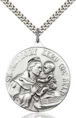 0203DSS/24S <br/>Sterling Silver St. Anthony Pendant