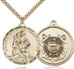 0203GF3/24G <br/>Gold Filled St. Christopher Pendant