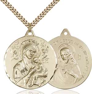 0203HGF/24G <br/>Gold Filled O/L of Perpetual Help Pendant