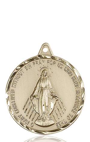 0203MKT <br/>14kt Gold Miraculous Medal