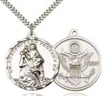 0203SS2/24S <br/>Sterling Silver St. Christopher Pendant