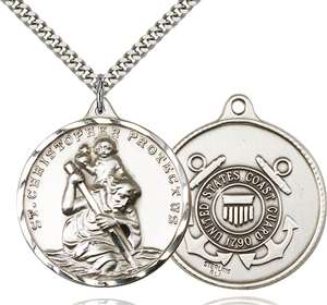0203SS3/24S <br/>Sterling Silver St. Christopher Pendant
