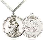 0203SS5/24S <br/>Sterling Silver St. Christopher Pendant