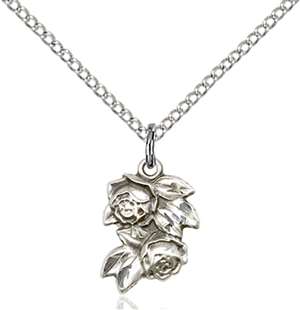 0204SS/18SS <br/>Sterling Silver Rose Pendant