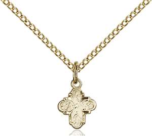 0207PLGF/18GF <br/>Gold Filled 4-Way Pendant