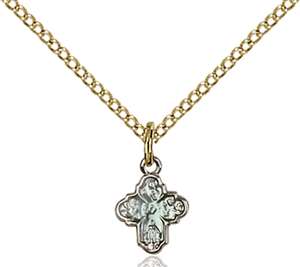 0207SSG/18GF <br/>Gold Filled 4-Way Pendant