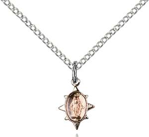 0212PSS/18SS <br/>Sterling Silver Miraculous Pendant