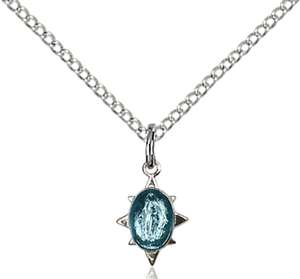 0212SS/18SS <br/>Sterling Silver Miraculous Pendant
