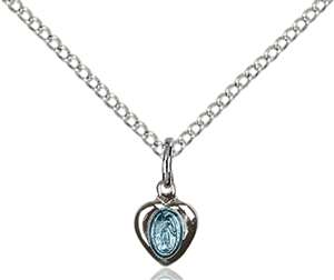 0217BSS/18SS <br/>Sterling Silver Miraculous Pendant