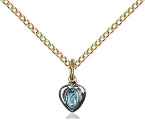 0217BSSG/18GF <br/>Two-Tone SS/GP Miraculous Pendant