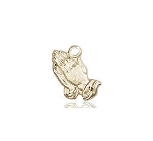 0220KT <br/>14kt Gold Praying Hands Medal