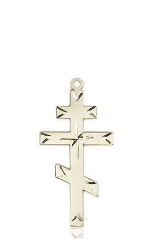 0251KT <br/>14kt Gold Cross Medal