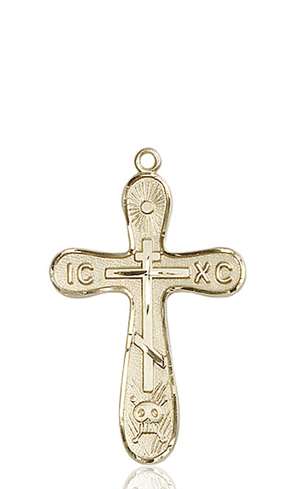 0263KT <br/>14kt Gold Cross Medal