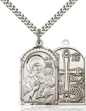 0267SS/24S <br/>Sterling Silver Mother of God Pendant