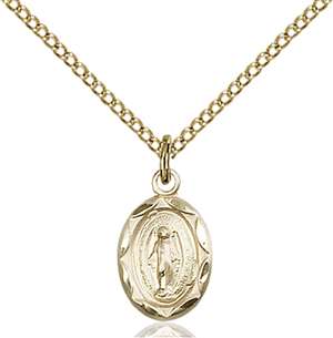 0301MGF/18GF <br/>Gold Filled Miraculous Pendant