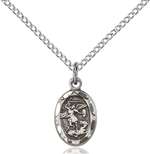 0301RSS/18SS <br/>Sterling Silver St. Michael the Archangel Pendant