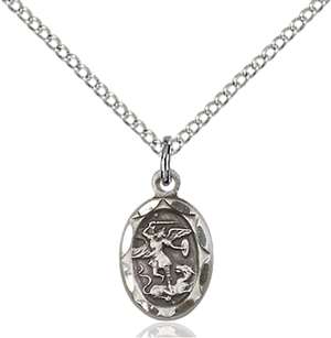 0301RSS/18SS <br/>Sterling Silver St. Michael the Archangel Pendant