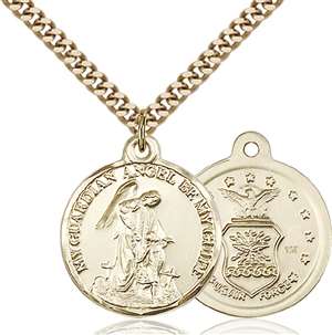 0341GF1/24G <br/>Gold Filled Guardian Angel / Air Force Pendant