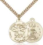 0342GF1/24G <br/>Gold Filled St. Michael the Archangel Pendant