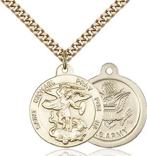 0342GF2/24G <br/>Gold Filled St. Michael the Archangel Pendant