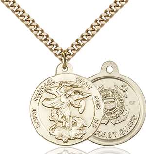 0342GF3/24G <br/>Gold Filled St. Michael the Archangel Pendant