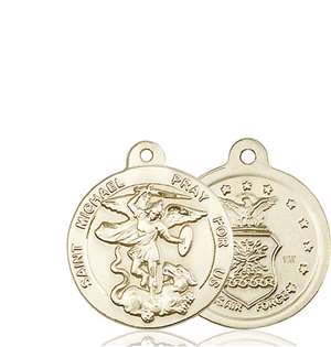 0342KT1 <br/>14kt Gold St. Michael the Archangel Medal