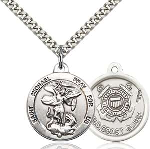 0342SS3/24S <br/>Sterling Silver St. Michael the Archangel Pendant