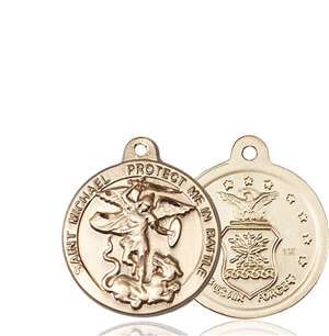 0344KT1 <br/>14kt Gold St. Michael the Archangel Medal