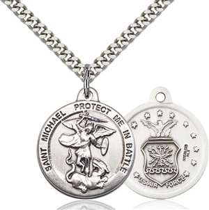 0344SS1/24S <br/>Sterling Silver St. Michael the Archangel Pendant