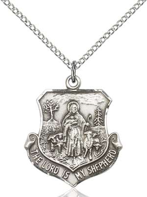 0345SS/18SS <br/>Sterling Silver Lord Is My Shepherd Pendant