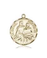 0409KT <br/>14kt Gold St. Raphael the Archangel Medal