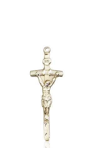 0564KT <br/>14kt Gold Papal Crucifix Medal