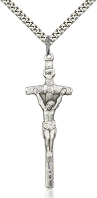 0566SS/24S <br/>Sterling Silver Papal Crucifix Pendant