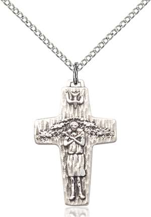 0569SS/18SS <br/>Sterling Silver Papal Crucifix Pendant