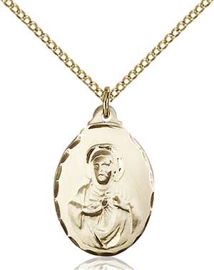 0599SGF/18GF <br/>Gold Filled Scapular Pendant