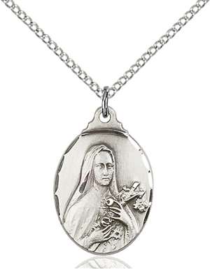 0599TSS/18SS <br/>Sterling Silver St. Theresa Pendant