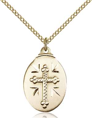 0599YGF/18GF <br/>Gold Filled Cross Pendant